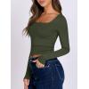 imageANRABESS Women Double Lined Long Sleeve Crop Tops Shirts Square Neck Tight Fitted Going Out TShirt Basic Tee Outfits 2025Army Green