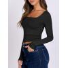imageANRABESS Women Double Lined Long Sleeve Crop Tops Shirts Square Neck Tight Fitted Going Out TShirt Basic Tee Outfits 2025Black