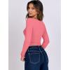 imageANRABESS Women Double Lined Long Sleeve Crop Tops Shirts Square Neck Tight Fitted Going Out TShirt Basic Tee Outfits 2025Bright Coral