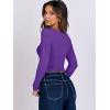 imageANRABESS Women Double Lined Long Sleeve Crop Tops Shirts Square Neck Tight Fitted Going Out TShirt Basic Tee Outfits 2025Bright Purple