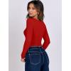 imageANRABESS Women Double Lined Long Sleeve Crop Tops Shirts Square Neck Tight Fitted Going Out TShirt Basic Tee Outfits 2025Bright Red