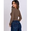 imageANRABESS Women Double Lined Long Sleeve Crop Tops Shirts Square Neck Tight Fitted Going Out TShirt Basic Tee Outfits 2025Brown