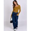 imageANRABESS Women Double Lined Long Sleeve Crop Tops Shirts Square Neck Tight Fitted Going Out TShirt Basic Tee Outfits 2025Caramel