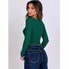 imageANRABESS Women Double Lined Long Sleeve Crop Tops Shirts Square Neck Tight Fitted Going Out TShirt Basic Tee Outfits 2025Forest Green