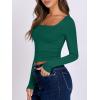 imageANRABESS Women Double Lined Long Sleeve Crop Tops Shirts Square Neck Tight Fitted Going Out TShirt Basic Tee Outfits 2025Forest Green