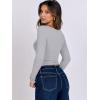 imageANRABESS Women Double Lined Long Sleeve Crop Tops Shirts Square Neck Tight Fitted Going Out TShirt Basic Tee Outfits 2025Grey