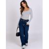 imageANRABESS Women Double Lined Long Sleeve Crop Tops Shirts Square Neck Tight Fitted Going Out TShirt Basic Tee Outfits 2025Grey