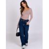 imageANRABESS Women Double Lined Long Sleeve Crop Tops Shirts Square Neck Tight Fitted Going Out TShirt Basic Tee Outfits 2025Grey Pink