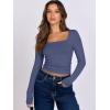 imageANRABESS Women Double Lined Long Sleeve Crop Tops Shirts Square Neck Tight Fitted Going Out TShirt Basic Tee Outfits 2025Haze Blue