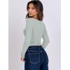 imageANRABESS Women Double Lined Long Sleeve Crop Tops Shirts Square Neck Tight Fitted Going Out TShirt Basic Tee Outfits 2025Light Green