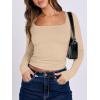 imageANRABESS Women Double Lined Long Sleeve Crop Tops Shirts Square Neck Tight Fitted Going Out TShirt Basic Tee Outfits 2025Light Khaiki