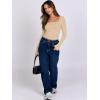 imageANRABESS Women Double Lined Long Sleeve Crop Tops Shirts Square Neck Tight Fitted Going Out TShirt Basic Tee Outfits 2025Light Khaiki