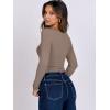 imageANRABESS Women Double Lined Long Sleeve Crop Tops Shirts Square Neck Tight Fitted Going Out TShirt Basic Tee Outfits 2025Light Tan Khaki