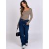 imageANRABESS Women Double Lined Long Sleeve Crop Tops Shirts Square Neck Tight Fitted Going Out TShirt Basic Tee Outfits 2025Light Tan Khaki