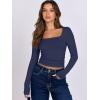 imageANRABESS Women Double Lined Long Sleeve Crop Tops Shirts Square Neck Tight Fitted Going Out TShirt Basic Tee Outfits 2025Navy Blue