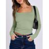 imageANRABESS Women Double Lined Long Sleeve Crop Tops Shirts Square Neck Tight Fitted Going Out TShirt Basic Tee Outfits 2025Pea Green