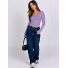 imageANRABESS Women Double Lined Long Sleeve Crop Tops Shirts Square Neck Tight Fitted Going Out TShirt Basic Tee Outfits 2025Purple