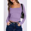 imageANRABESS Women Double Lined Long Sleeve Crop Tops Shirts Square Neck Tight Fitted Going Out TShirt Basic Tee Outfits 2025Purple