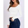 imageANRABESS Women Double Lined Long Sleeve Crop Tops Shirts Square Neck Tight Fitted Going Out TShirt Basic Tee Outfits 2025White