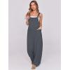 imageANRABESS Women Jumpsuits Overalls Wide Leg Casual Baggy Romper Boho Loose Bib Jumpers Sleeveless Straps 2025 Summer OutfitsDark Grey