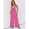 imageANRABESS Women Jumpsuits Overalls Wide Leg Casual Baggy Romper Boho Loose Bib Jumpers Sleeveless Straps 2025 Summer OutfitsHot Pink Floral