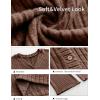 imageANRABESS Womens 2 Piece Lounge Pajama Sets Ribbed Long Sleeve Button Top Matching Pants Sleepwear PJ Set 2025 Fall OutfitsBrown