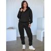 imageANRABESS Womens 2 Piece Outfits Lounge Hoodie Oversized Sweatshirt V Neck Pullover Jogger Sweatpants 2025 Fall Matching SetBlack