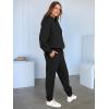 imageANRABESS Womens 2 Piece Outfits Lounge Hoodie Oversized Sweatshirt V Neck Pullover Jogger Sweatpants 2025 Fall Matching SetBlack