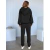 imageANRABESS Womens 2 Piece Outfits Lounge Hoodie Oversized Sweatshirt V Neck Pullover Jogger Sweatpants 2025 Fall Matching SetBlack