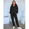 imageANRABESS Womens 2 Piece Outfits Lounge Hoodie Oversized Sweatshirt V Neck Pullover Jogger Sweatpants 2025 Fall Matching SetBlack