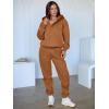 imageANRABESS Womens 2 Piece Outfits Lounge Hoodie Oversized Sweatshirt V Neck Pullover Jogger Sweatpants 2025 Fall Matching SetCaramel
