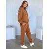 imageANRABESS Womens 2 Piece Outfits Lounge Hoodie Oversized Sweatshirt V Neck Pullover Jogger Sweatpants 2025 Fall Matching SetCaramel