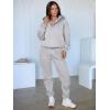 imageANRABESS Womens 2 Piece Outfits Lounge Hoodie Oversized Sweatshirt V Neck Pullover Jogger Sweatpants 2025 Fall Matching SetGrey