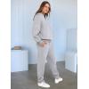 imageANRABESS Womens 2 Piece Outfits Lounge Hoodie Oversized Sweatshirt V Neck Pullover Jogger Sweatpants 2025 Fall Matching SetGrey