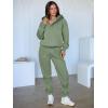 imageANRABESS Womens 2 Piece Outfits Lounge Hoodie Oversized Sweatshirt V Neck Pullover Jogger Sweatpants 2025 Fall Matching SetGrey Green