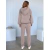 imageANRABESS Womens 2 Piece Outfits Lounge Hoodie Oversized Sweatshirt V Neck Pullover Jogger Sweatpants 2025 Fall Matching SetLight Khaki