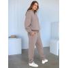 imageANRABESS Womens 2 Piece Outfits Lounge Hoodie Oversized Sweatshirt V Neck Pullover Jogger Sweatpants 2025 Fall Matching SetLight Khaki