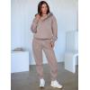 imageANRABESS Womens 2 Piece Outfits Lounge Hoodie Oversized Sweatshirt V Neck Pullover Jogger Sweatpants 2025 Fall Matching SetLight Khaki