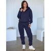 imageANRABESS Womens 2 Piece Outfits Lounge Hoodie Oversized Sweatshirt V Neck Pullover Jogger Sweatpants 2025 Fall Matching SetNavy Blue