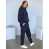 imageANRABESS Womens 2 Piece Outfits Lounge Hoodie Oversized Sweatshirt V Neck Pullover Jogger Sweatpants 2025 Fall Matching SetNavy Blue