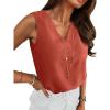 imageANRABESS Tank Top for Women Dressy Casual Business Work Blouses Sleeveless V Neck Textured Tops 2025 Spring Summer OutfitsOrange