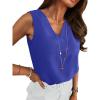 imageANRABESS Tank Top for Women Dressy Casual Business Work Blouses Sleeveless V Neck Textured Tops 2025 Spring Summer OutfitsRoyal Blue