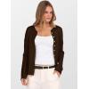 imageANRABESS Cardigan Sweaters for Women Lightweight Long Sleeve Casual Button Down Knit Cute Y2k 2025 Fall Trendy OutfitsCoffee