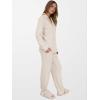 imageANRABESS Women Pajama Lounge Sets 2025 Fall 2 Piece Outfits Ribbed Long Sleeve Matching PJ Set Sleepwear LoungewearBeige