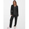 imageANRABESS Women Pajama Lounge Sets 2025 Fall 2 Piece Outfits Ribbed Long Sleeve Matching PJ Set Sleepwear LoungewearBlack