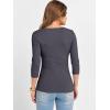 imageANRABESS Womens 34 Sleeve Scoop Neck Tops Ribbed Knit Slim Fitted Casual Basic Tee Shirts 2025 Fall Trendy Going Out TShirtDeep Grey