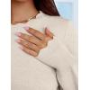 imageANRABESS Womens Long Sleeve Sweaters Loose Fit Lightweight Scalloped Knit Soft Dressy Pullover Tops 2025 Fall Casual OutfitsAlmond