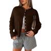 imageANRABESS Cardigan Sweaters for Women Lightweight Long Sleeve Casual Button Down Knit Cute Y2k 2025 Fall Trendy OutfitsCoffee