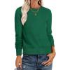 imageANRABESS Womens Long Sleeve Sweaters Loose Fit Lightweight Scalloped Knit Soft Dressy Pullover Tops 2025 Fall Casual OutfitsForest Green