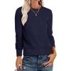 imageANRABESS Womens Long Sleeve Sweaters Loose Fit Lightweight Scalloped Knit Soft Dressy Pullover Tops 2025 Fall Casual OutfitsNavy Blue